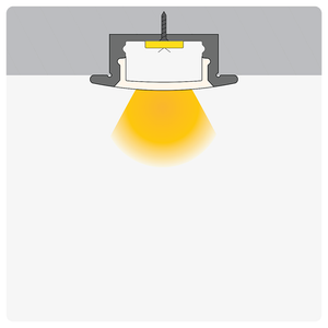 1m ALU02 Recessed LED Profile, 23.2 x 8mm