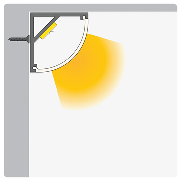 160m (80 x 2m) ALU03 Corner LED Profile, 16 x 16mm