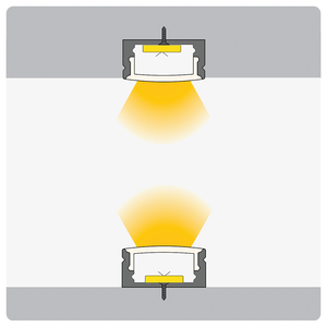 1m ALU05 Surface Mounted LED Profile, 17.1 x 8mm