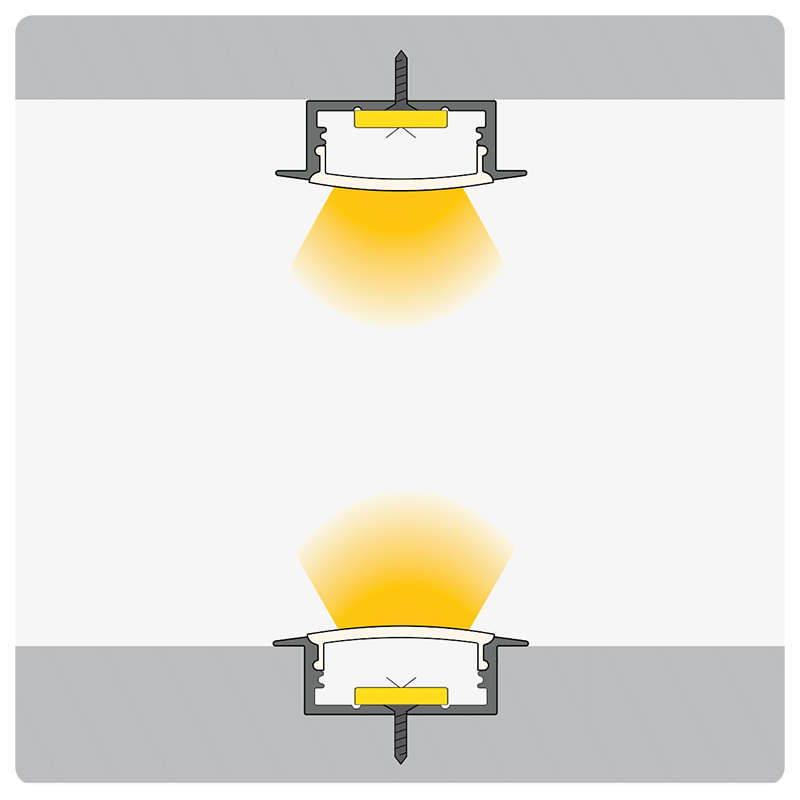 2m ALU13 Recessed LED Profile, 30.5 x 10mm