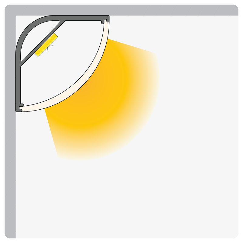 2m ALU16 Corner LED Profile, 30 x 26.5mm