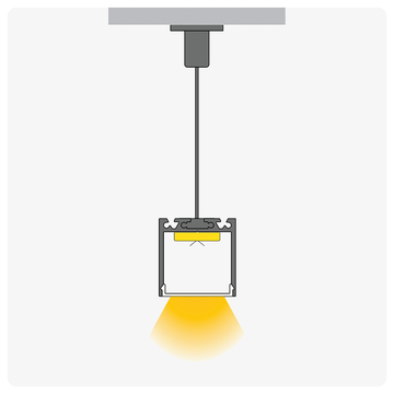 20m (10 x 2m) ALU18 Surface Mounted LED Profile, 35 x 35mm