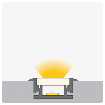 2m ALU33 Floor Mounted LED Profile, 27.06 x 11mm