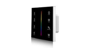 Black Wall Switch for Colour LED strip. 4 Zones